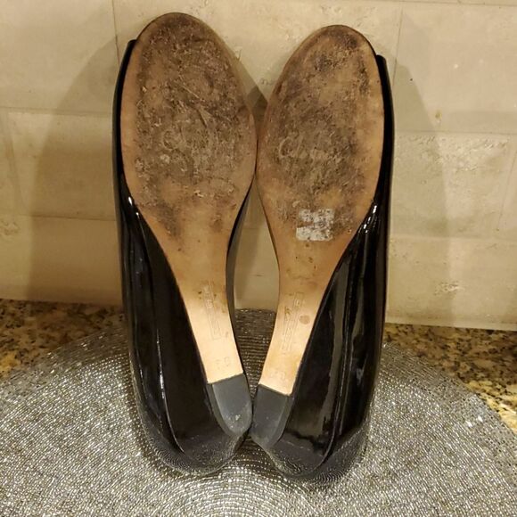 COLE HAAN Black Patent Wedges - Size 7‎ - Picture 5 of 6